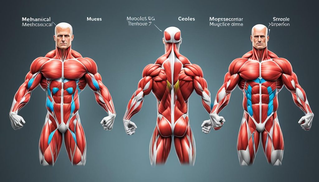 How muscles grow through mechanical tension, muscle damage, and metabolic stress.