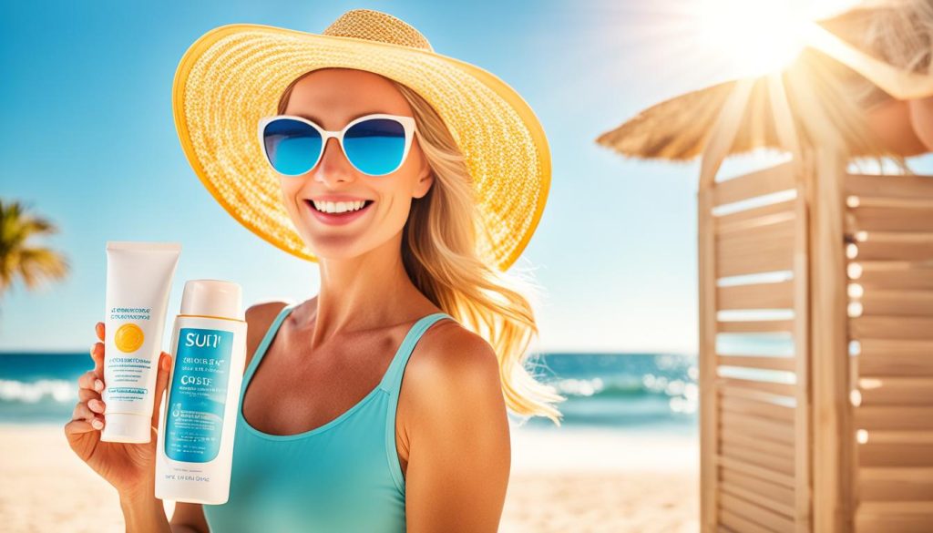 Summer skincare sun protection